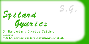 szilard gyurics business card